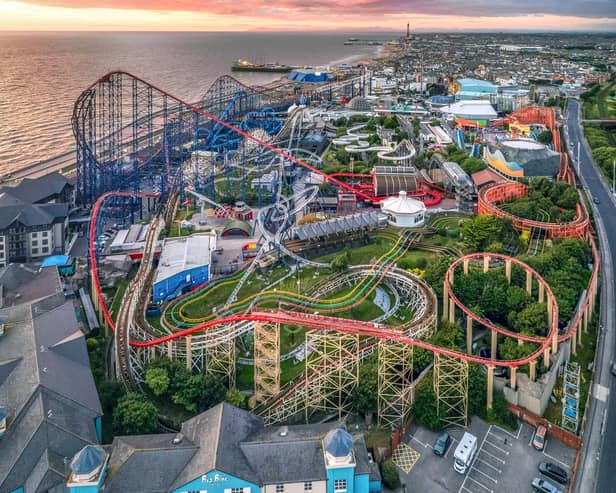 Pleasure Beach Resort Blackpool from the air