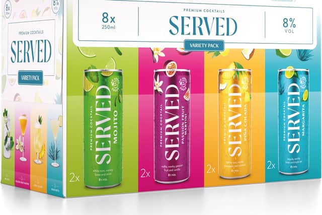SERVED Cocktails are a lighter offering in the pre-made drinks market