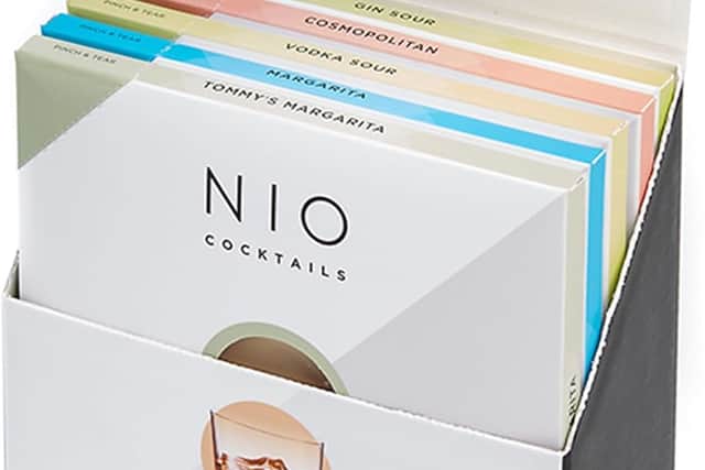 NIO pre-made cocktails come in handy letterbox-friendlyt pouches
