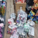 More than £14,000 worth of illegal tobacco, cigarettes and vapes have been seized by police in Rossendale. 