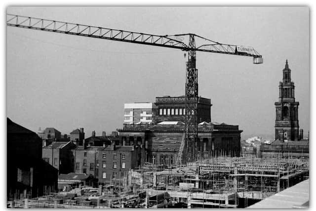 Construction of the new Guild Hall, Preston c.1971
Photographed by Terry Martin.
Image courtesy of Nicola Martin of the Preston Past and Present Facebook Group.