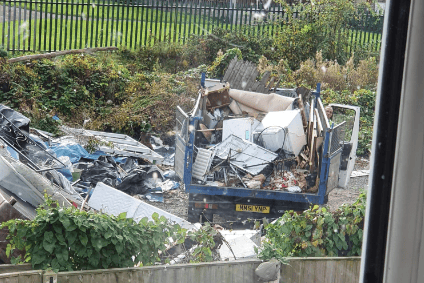 Waste being left