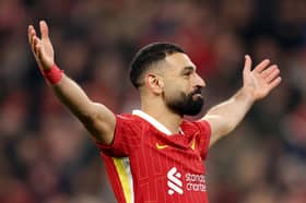  Mohamed Salah of Liverpool spotted in Blackpool (Photo by Carl Recine/Getty Images)