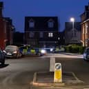 Police at the scene in Sharrock Street, Buckshaw Village this morning (Thursday, February 6)