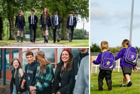 Three of the Endeavour Learning Trust schools: top left Burscough Priory Academy, bottom left Ormskirk School, right Norhtbrook Primary School.