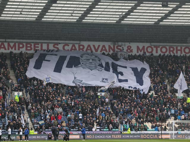 Preston North End fans enjoy the pre-match atmosphere against Burnley in the EFL Championship. 