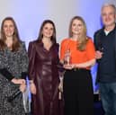 From left:  IWSC head Judge Cat Lomax, Booths Sparkling Wine buyer Rachael Machin, Booths Wine buyer Victoria Anderson, and IWSC Judge David Kermode  