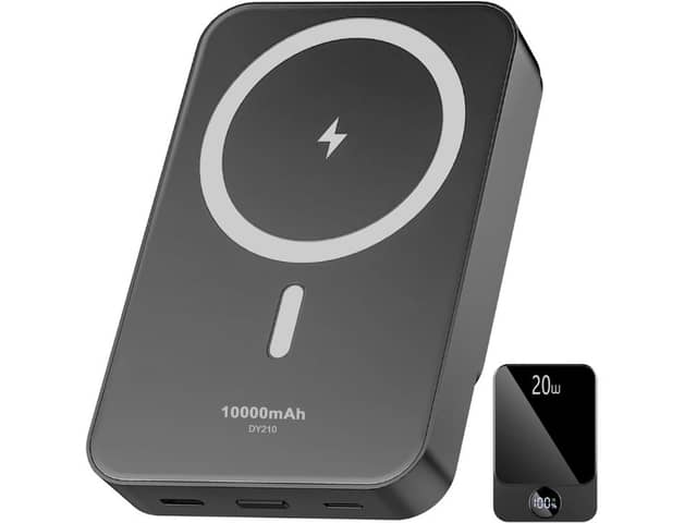 The power bank has 10,000mAh and can charge at up to 20 watts