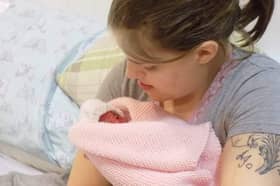 Kay with Keira in her arms