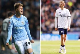 Victor Torp (L) is absent through injury for Coventry City. Preston North End are sweating on the fitness of Mads Frokjaer-Jensen. 