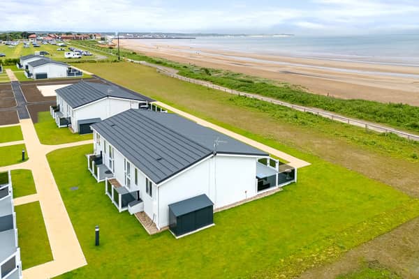South Shore Holiday Park homes gazing out over the golden sands of Bridlington South Beach