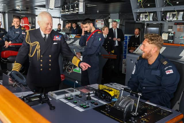 His Majesty The King visited aircraft carrier HMS Prince of Wales