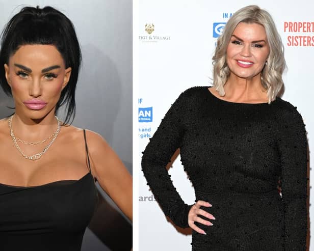 Katie Price (left) and Kerry Katona (right) are travelling the country with a new tour called 'An Evening with Katie and Kerry'. Credit: Getty