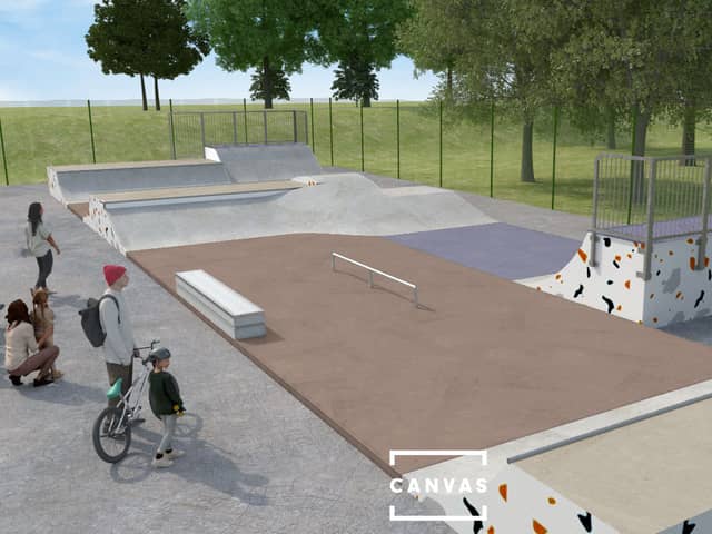 How the skate park will look in Edgeside Park, Waterfoot