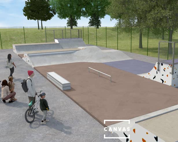 How the skate park will look in Edgeside Park, Waterfoot