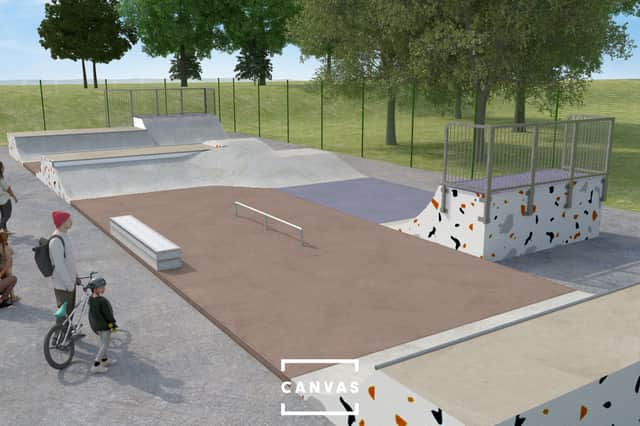 How the skate park will look in Edgeside Park, Waterfoot