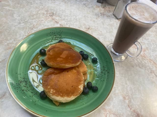 New breakfast special at the Park Art Deco cafe in Stanley Park, Blackpool