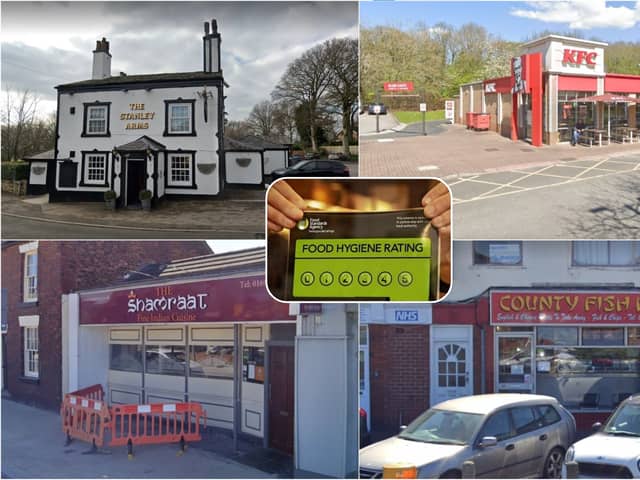 Food hygiene fails and passes as 22 businesses in Lancashire given new ratings