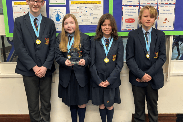 The victorious pupils from Archbishop Temple CofE High School.