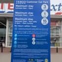 Tesco shoppers have been confused by signs displaying various maximum stays during different periods of the day at the Leyland superstore