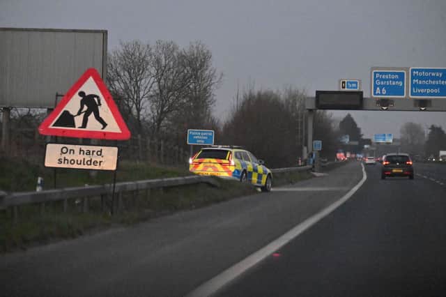 Police hunting Jamie Cooper who was being transported to Lancaster Magistrates Court in a GEOAmey prison van on the M55 close to Junctiom 2 this morning when he escaped
