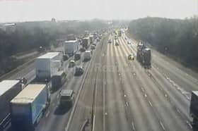 Congestion is also causing tailbacks onto the M55 eastbound with delays  of around 15 minutes between junction J1 and the M6
