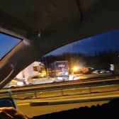 Emergency services rushed to the scene on the anti-clockwise M60 in Salford at around 7pm, shutting the motorway in both directions.