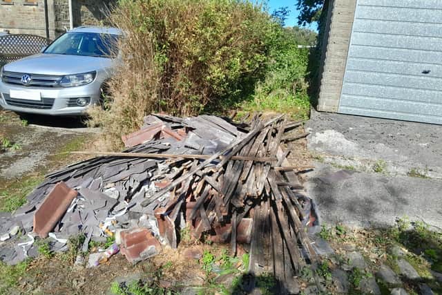Some of the waste flytipped in Rossendale