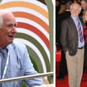L: Johnny Ball pictured in 2022. R: In 2012 with wife Dianne.