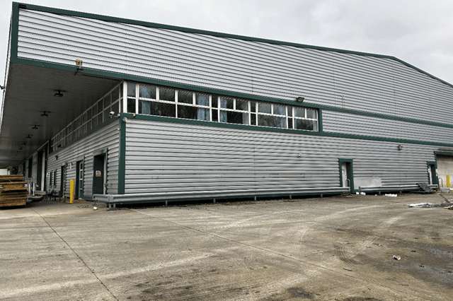 The former food warehouse, on Caxton Road, where new padel courts are poised to open