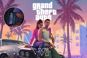 Lucia can be seen wearing an ankle monitor in the Grand Theft Auto VI key art. 