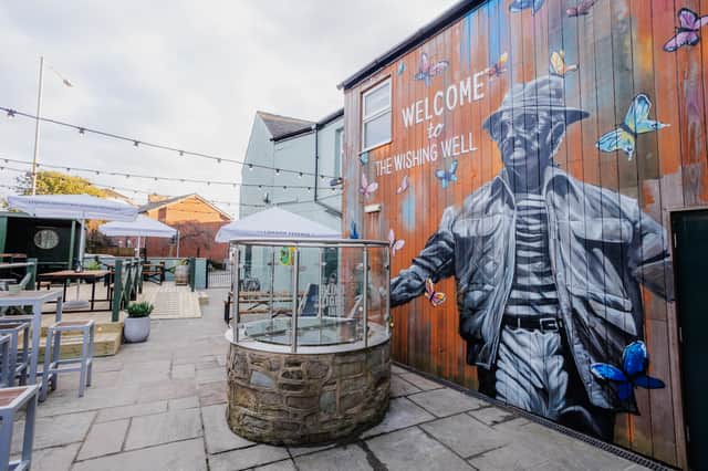 New-look beer garden at the Wishing Well, Lostock Hall
