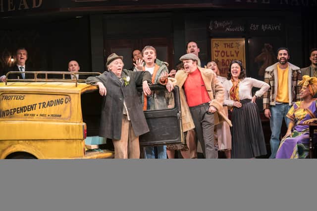 Paul with more of the coast of Only Fools and Horses on stage.