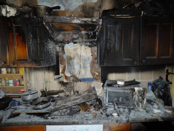 Hob-related fire in Lancashire