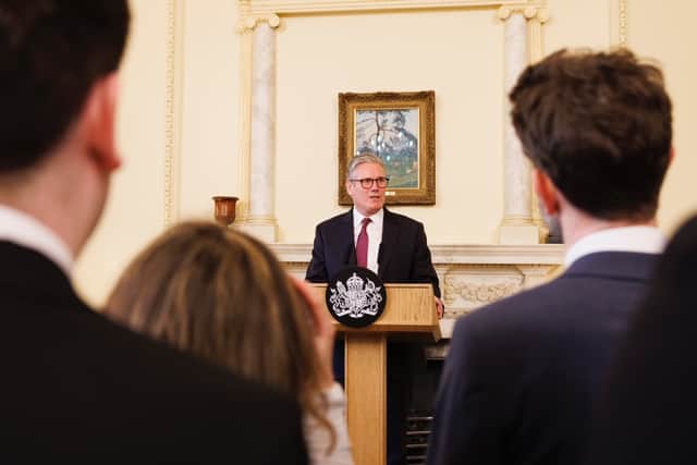 PM Sir Keir Starmer addressing the reception of regional journalists at 10 Downing Street