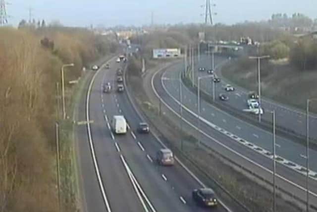 The M61 northbound between J2 and J3 for the A666 is closed due to planned overnight roadworks which have overrun their pre-agreed end time.