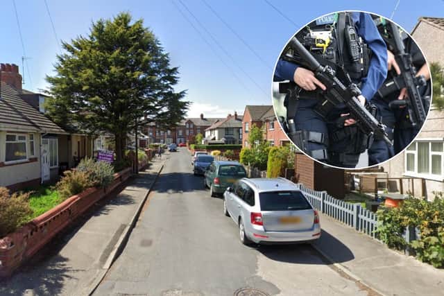 The dog was shot dead by police after a man suffered “life-changing injuries” during an attack in Knott End