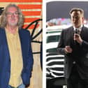 James May (left) was asked what he makes of recent attacks of Tesla and Elon Musk (right). Credit: Getty