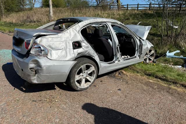 Police have released the following image of a crash that was caused by a drink driver on the M6 to deter others.