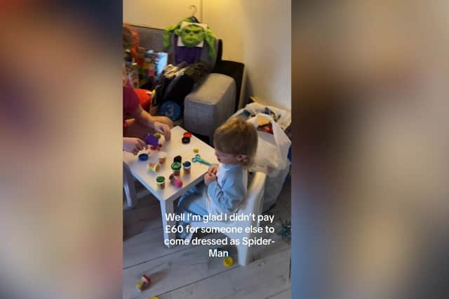 Derbyshire boy’s unexpected reaction to Spider-Man birthday visit.