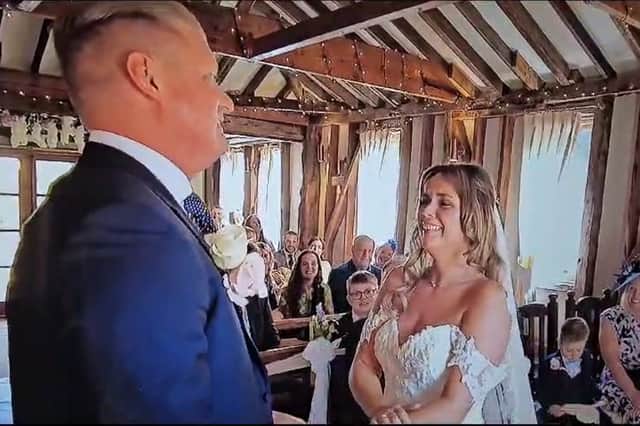 A groom accidently mixed up his words whilst saying his vows.