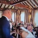 A groom accidently mixing up his words whilst saying his vows.