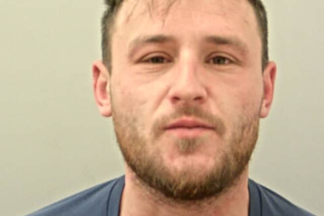 Sam Parkington broke an innocent Tesco worker’s jaw after being offered help with his shopping in Lancashire
