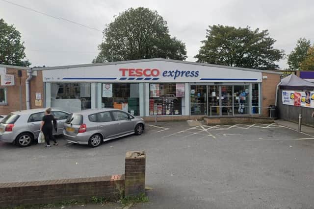 The victim was working a late shift at the Tesco Express store in Roe Lee when the attack occurred