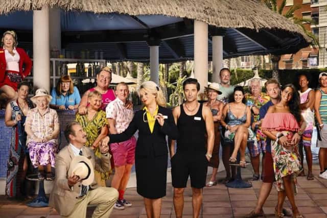 The Benidorm cast during its final series.