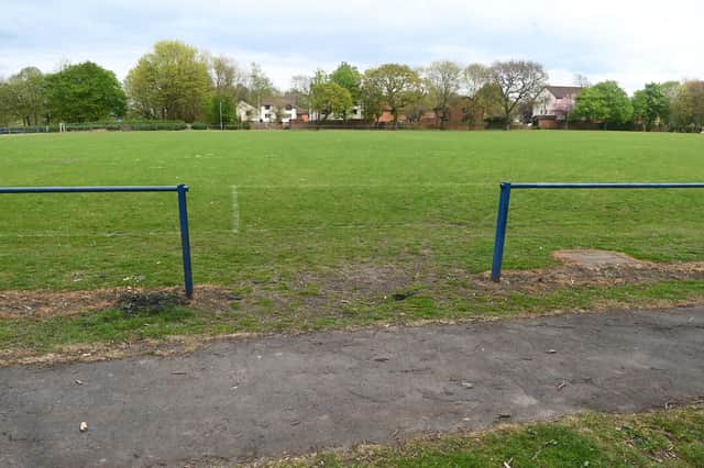 The fencing around the football pitches is currently only partial