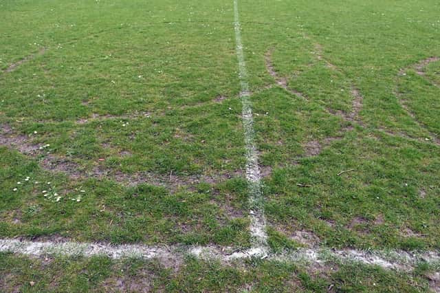 Sometimes the football pitches on Tanteron Village Green are so badly damaged by motorbike riders they are unplayable