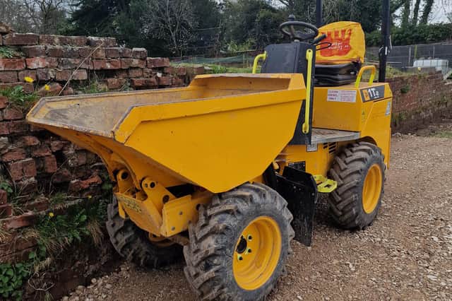 A JCB dumper was one of the items of stolen machinery recovered by Preston Police as part of an investigation into a much larger operation. 