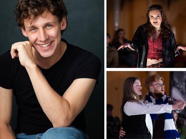 L: Blackpool born chroeographer Ashley Luke Lloyd. R: Two dancing scenes from  Rent in Concert.