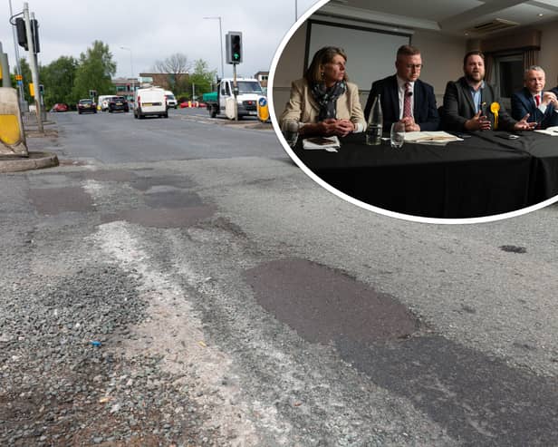 Some of Lancashire's top politicians were probed over the county's potholes 